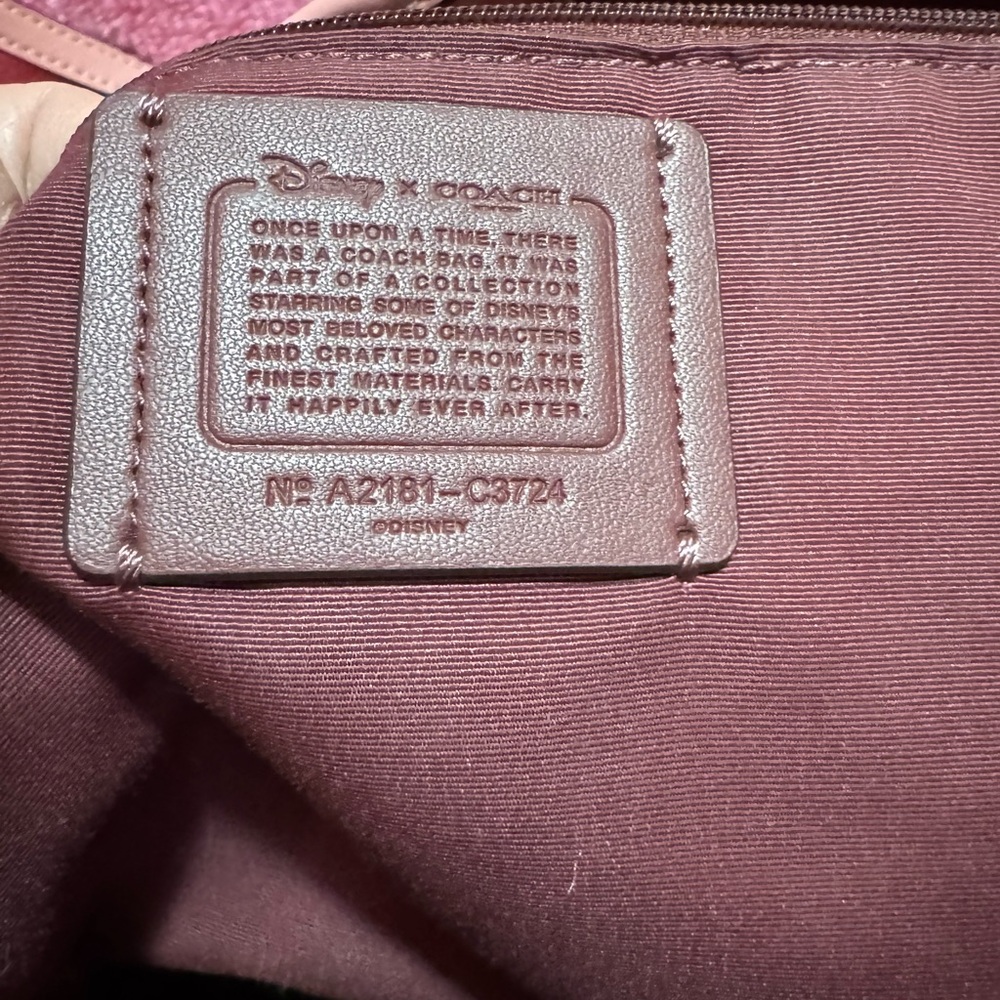 Disney Cinderella Coach Beige Tote Bag with Pink Accents - Picture 7 of 7